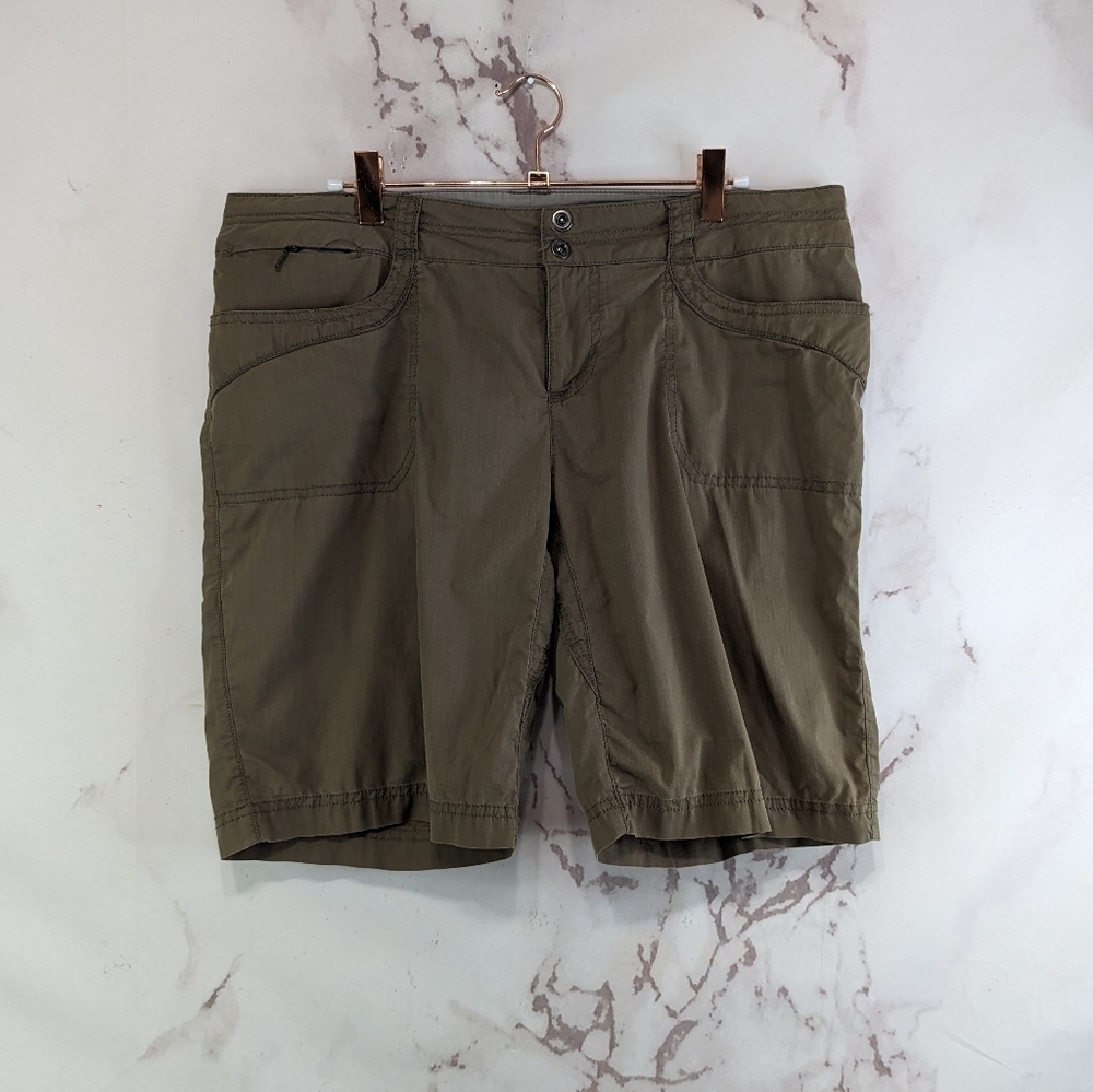 REI Shorts Womens 12 Brown Hiking Camp Outdoor Ripsyop Nylon Bermuda 9 Inch